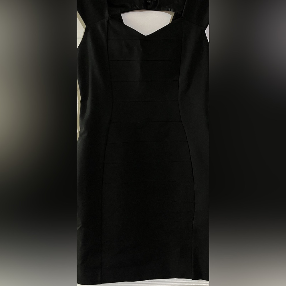 Express Black and White Cap Sleeve Bodycon Dress